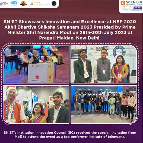 SNIST representatives receiving recognition at the Akhil Bhartiya Shiksha Samagam 2023.